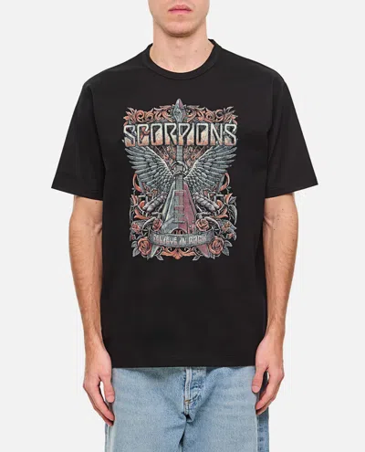 Junya Watanabe Scorpions Printed T-shirt In Black