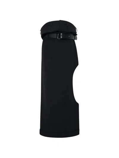 Junya Watanabe Sculptural Draped Skirt In Black