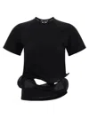 Junya Watanabe Sculptural Hem With Wire Structure T-shirt In Black
