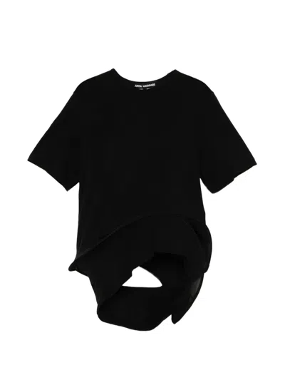Junya Watanabe Sculptural Mesh T-shirt In Black