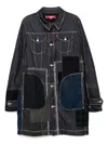 Junya Watanabe Selvedge Patchwork Coat In Blue