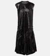 Junya Watanabe Sequined Midi Dress In Black