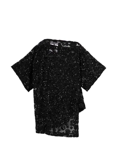 Junya Watanabe Sequin-embellished Top In Black