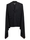 Junya Watanabe Wool Cape With Tailored Fit And Mid-length