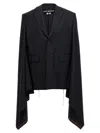Junya Watanabe Wool Cape With Tailored Fit And Mid-length