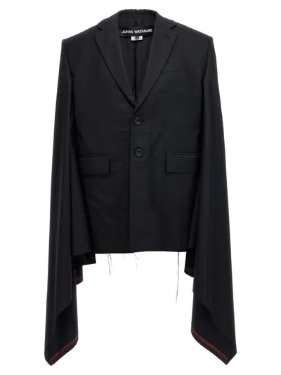 Junya Watanabe Seymo Wool Cape In Black