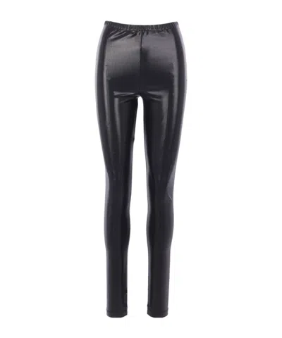 Junya Watanabe Shiny Jersey Leggings In Black
