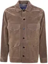 Junya Watanabe Collared Jacket With Long Sleeves And Pockets In Brown