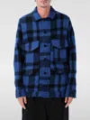 Junya Watanabe Wool Checked Work Jacket In Blue