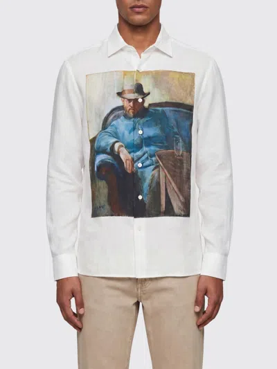 Junya Watanabe Graphic-print Long-sleeve Shirt In White