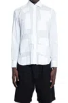 Junya Watanabe Mended Cotton Poplin Shirt In White