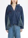 Junya Watanabe Denim Jacket Distressed Contrast Panels In Blue