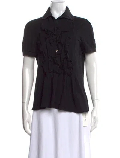 Pre-owned Junya Watanabe Short Sleeve Polo In Black