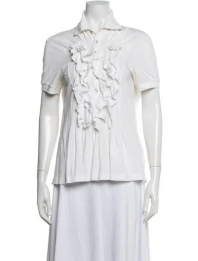 Pre-owned Junya Watanabe Short Sleeve Polo In White