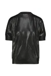Junya Watanabe Short-sleeved Knitted T-shirt In Black