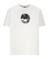 Junya Watanabe Short Sleeves Graphic Print Round Neck In White