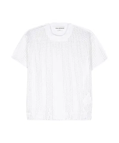 JUNYA WATANABE PANELLED OPEN-KNIT TOP