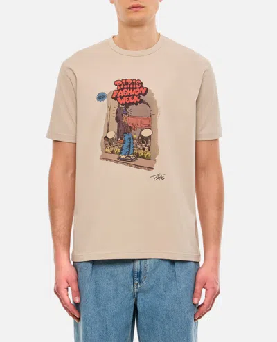 Junya Watanabe Short Sleeves Cotton T-shirt In Neutrals