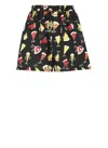 Junya Watanabe Graphic-printed Elasticated Waistband Shorts In Black