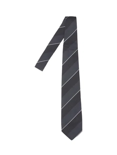 Junya Watanabe Striped Silk Tie In Multi