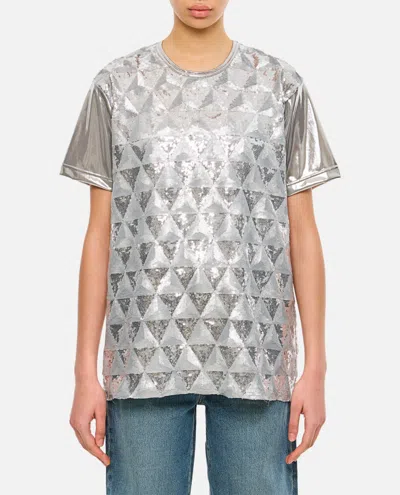 JUNYA WATANABE SILVER SEQUINS T-SHIRT