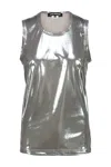 Junya Watanabe Metallic Tank Top In Silver