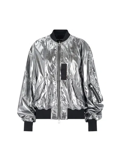 JUNYA WATANABE SILVER ZIP BOMBER - METALLIC