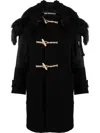 Junya Watanabe Single-breasted Hooded Coat In Black