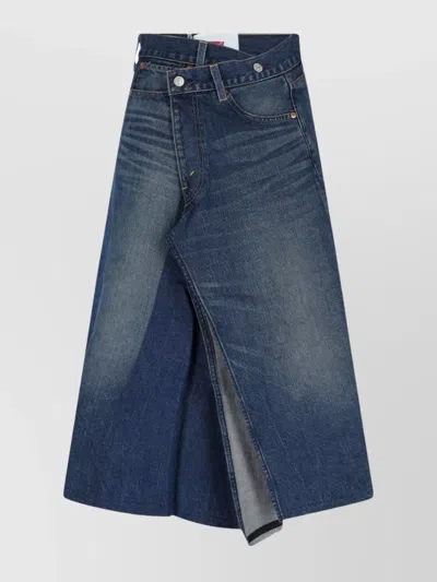 Junya Watanabe Skirt With Back Pockets And Contrast Stitching