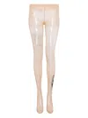 Junya Watanabe Skull-print Tights In Neutrals