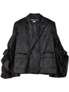 Shop Junya Watanabe Sleeveless Oversized Jacket In Black