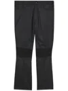Junya Watanabe Cropped Smocked-panel Trousers In Grey