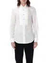 Junya Watanabe Smocking Shirt With Pleated Front And Structured Collar In White
