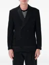 Junya Watanabe Lapel Satin Blazer Formal In Black