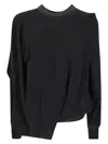 Junya Watanabe Mock Neck Draped T-shirt In Black