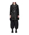 Junya Watanabe Snap Zipper Casual Coat In Black