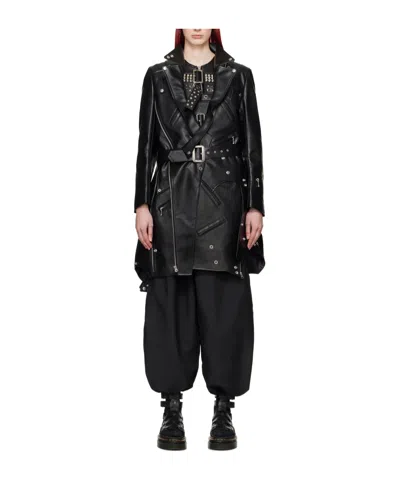 Junya Watanabe Snap Zipper Casual Coat In Black