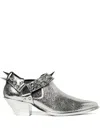 Junya Watanabe Spike-studded Leather Boots In Silver