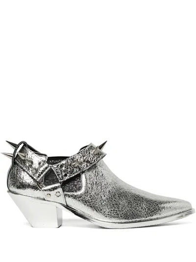JUNYA WATANABE SPIKE-STUDDED LEATHER BOOTS