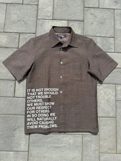 Pre-owned Junya Watanabe Ss02  Poem Button Up In Plaid