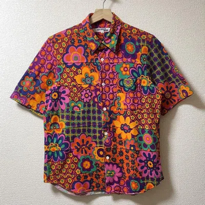 Pre-owned Junya Watanabe Ss2003 Psychedelic Floral Patchwork Shirt In Multicolor