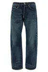 Junya Watanabe Stonewashed Denim Jeans With Textured Finish In Blue