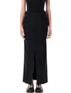 Junya Watanabe Straight Cut Black Wool Long Skirt