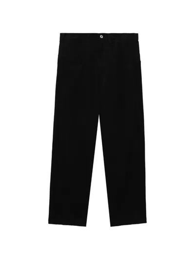 Junya Watanabe Straight-leg Cotton Trousers In Black