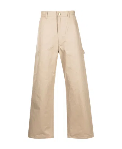 Junya Watanabe Straight-leg Cotton Trousers In Nude