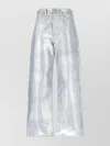 Junya Watanabe X Levis Strauss Logo Straight Jeans In Metallic