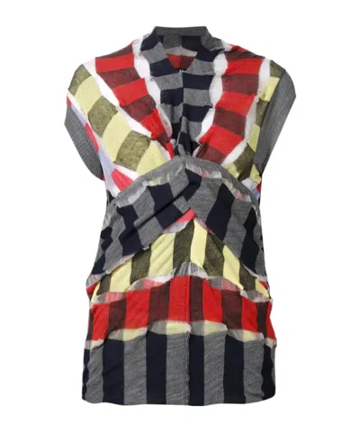 Junya Watanabe Strap Wrap Sleeveless Top In Multi