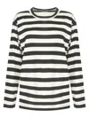 Junya Watanabe Striped Long-sleeve Top In Black
