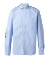 Junya Watanabe Stripe-pattern Shirt In Blue