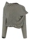 Junya Watanabe Cotton Wool Asymmetrical Top In Multi